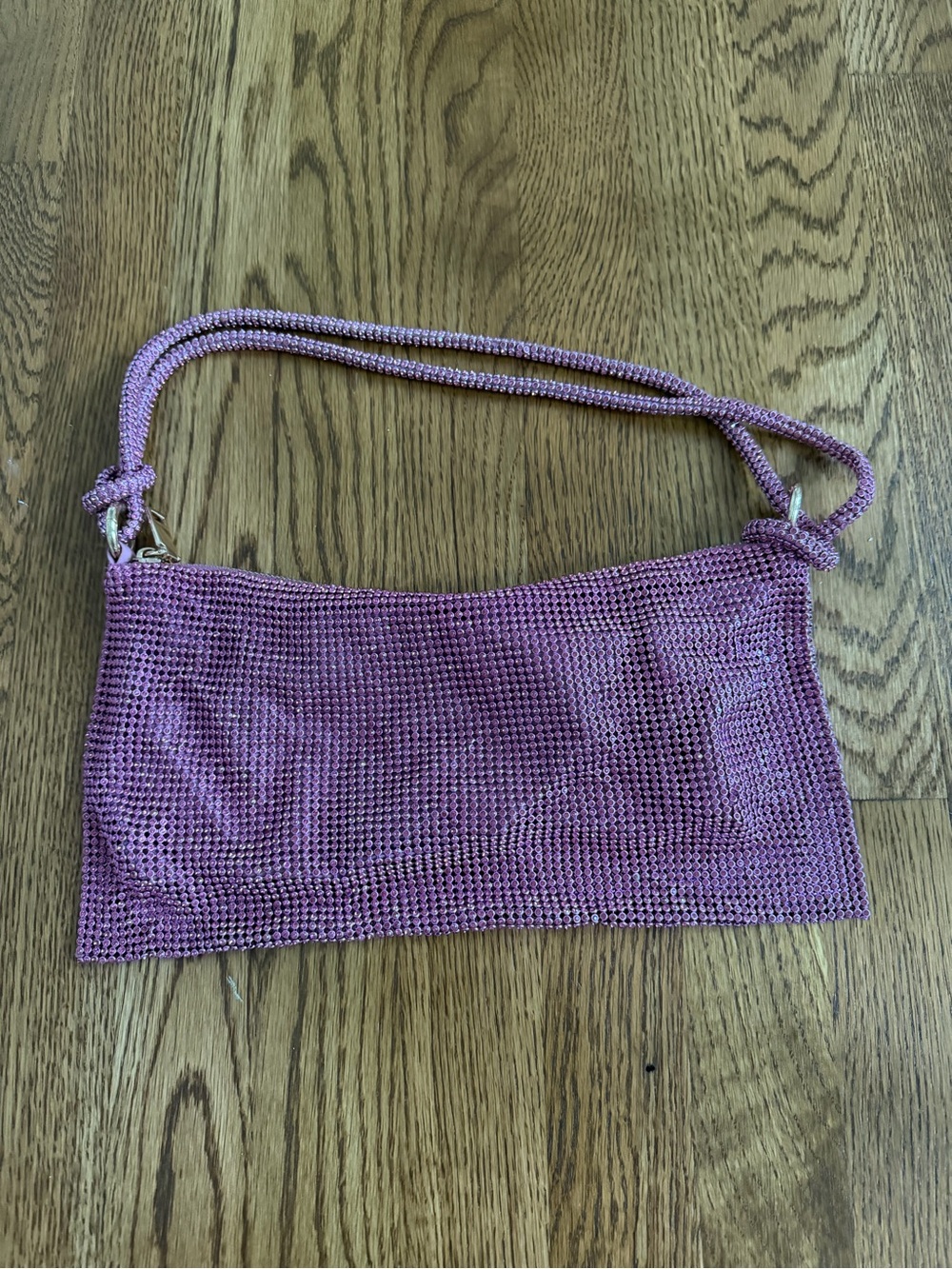 Pink/purple Rhinestone Shoulder Bag - Picture 2 of 8